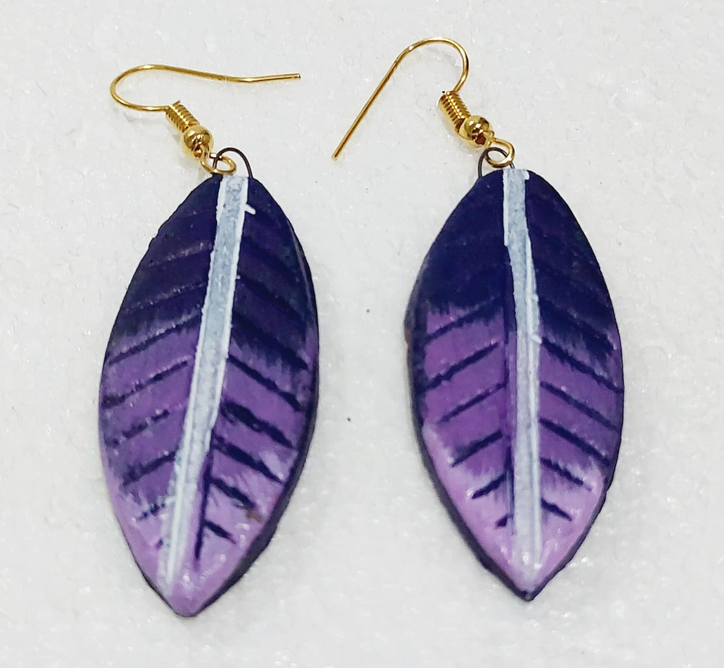 Purely Handmade Terracotta Dangler Earrings (Leaf Design)