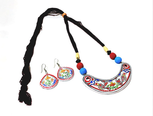 Handmade Terracotta Collar Necklace Set