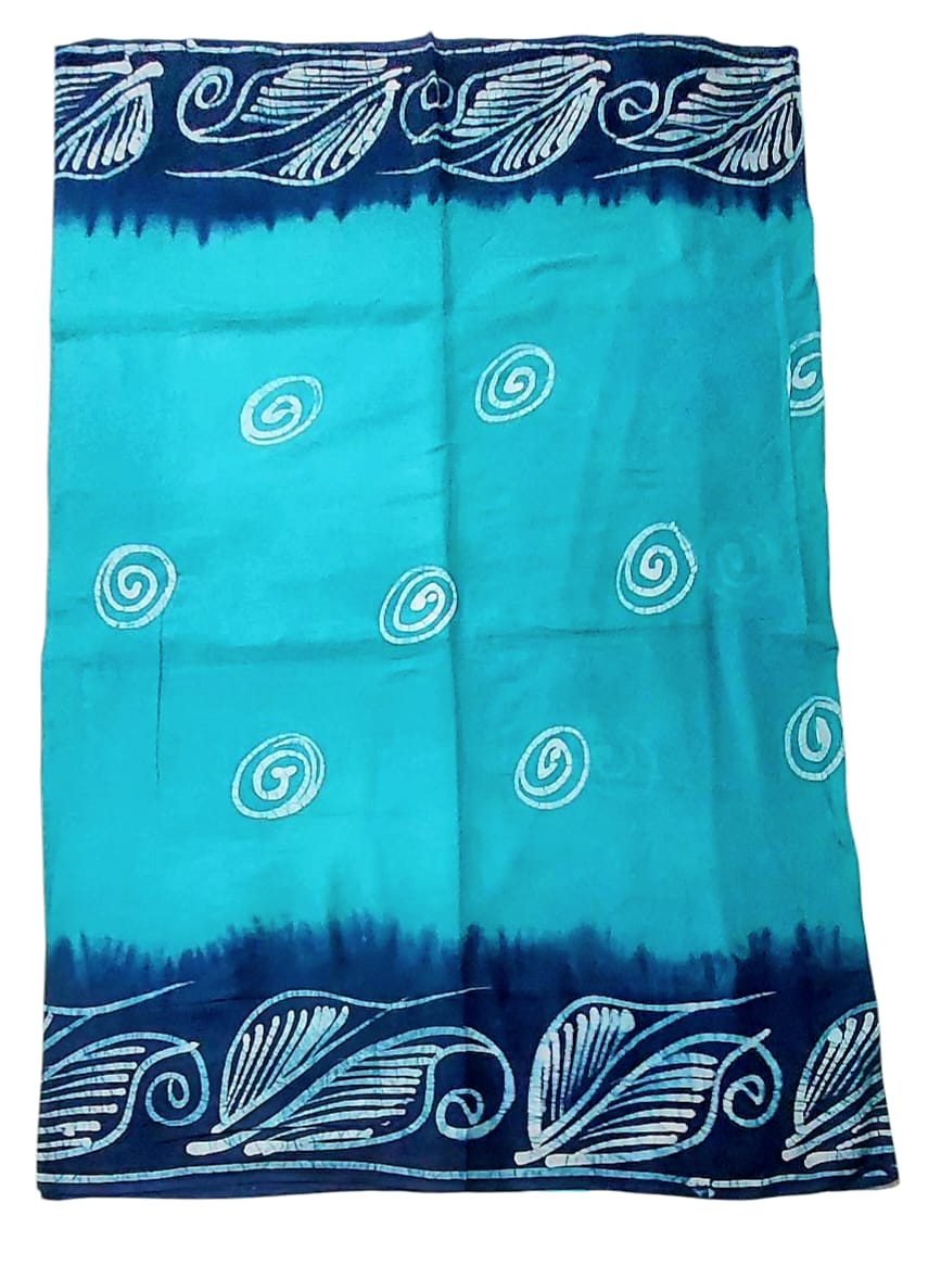 Pure Soft Cotton Batik Block Printed Saree