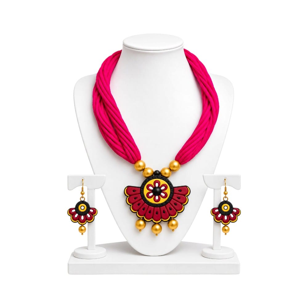 Purely Handmade Terracotta Thread Jewellery Sets