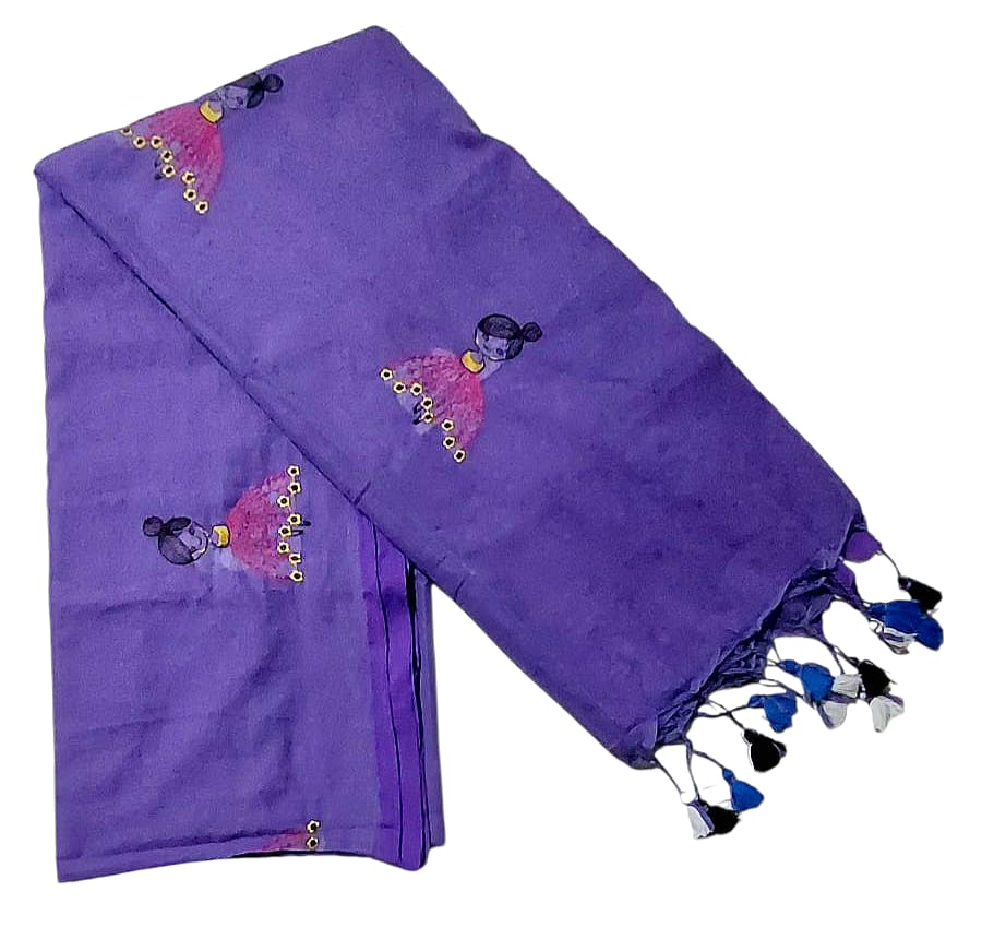 Soft Lightweight Pure Cotton Embroidered Sarees