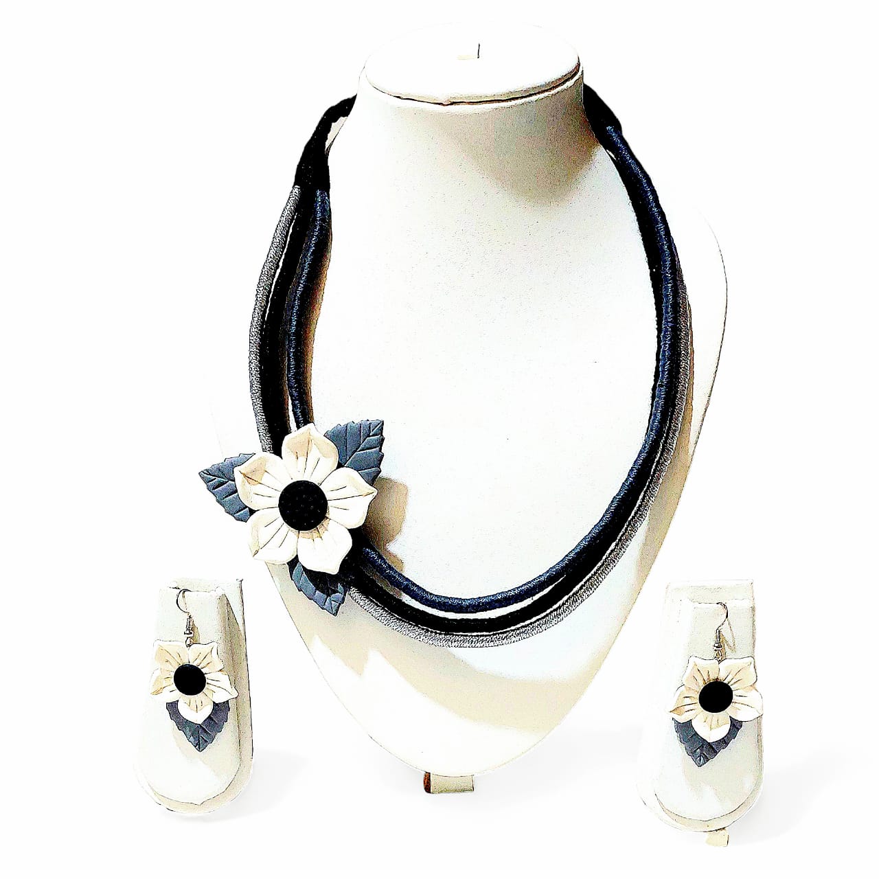 Purely Handmade Clay Jewellery Sets (With Earrings) for Women & Girls