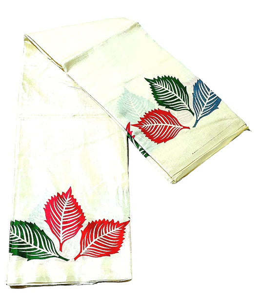 Fashweave Premium TUSSAR SILK floral Printed Saree with Running Blouse Piece  For Women & Girls