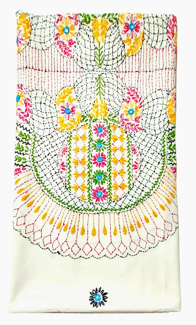 Pure Cotton Lambani Hand-Embroidered Kurti Piece