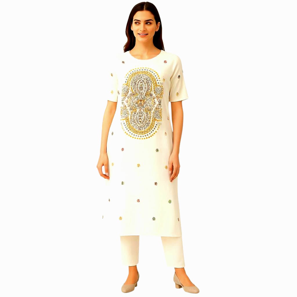 Pure Cotton Lambani Hand-Embroidered Kurti Piece