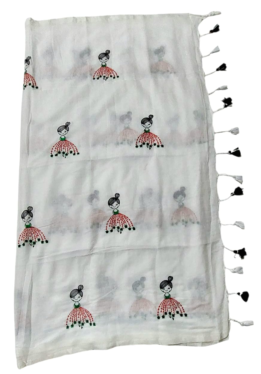 Soft Lightweight Pure Cotton Embroidered Sarees