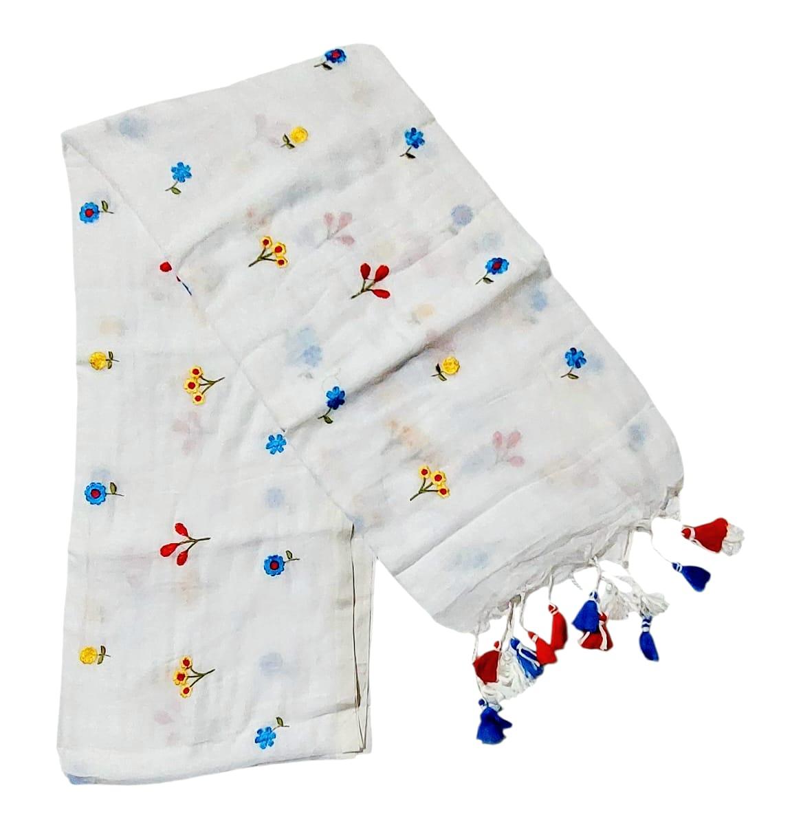 Soft Lightweight Floral Embroidered Sarees