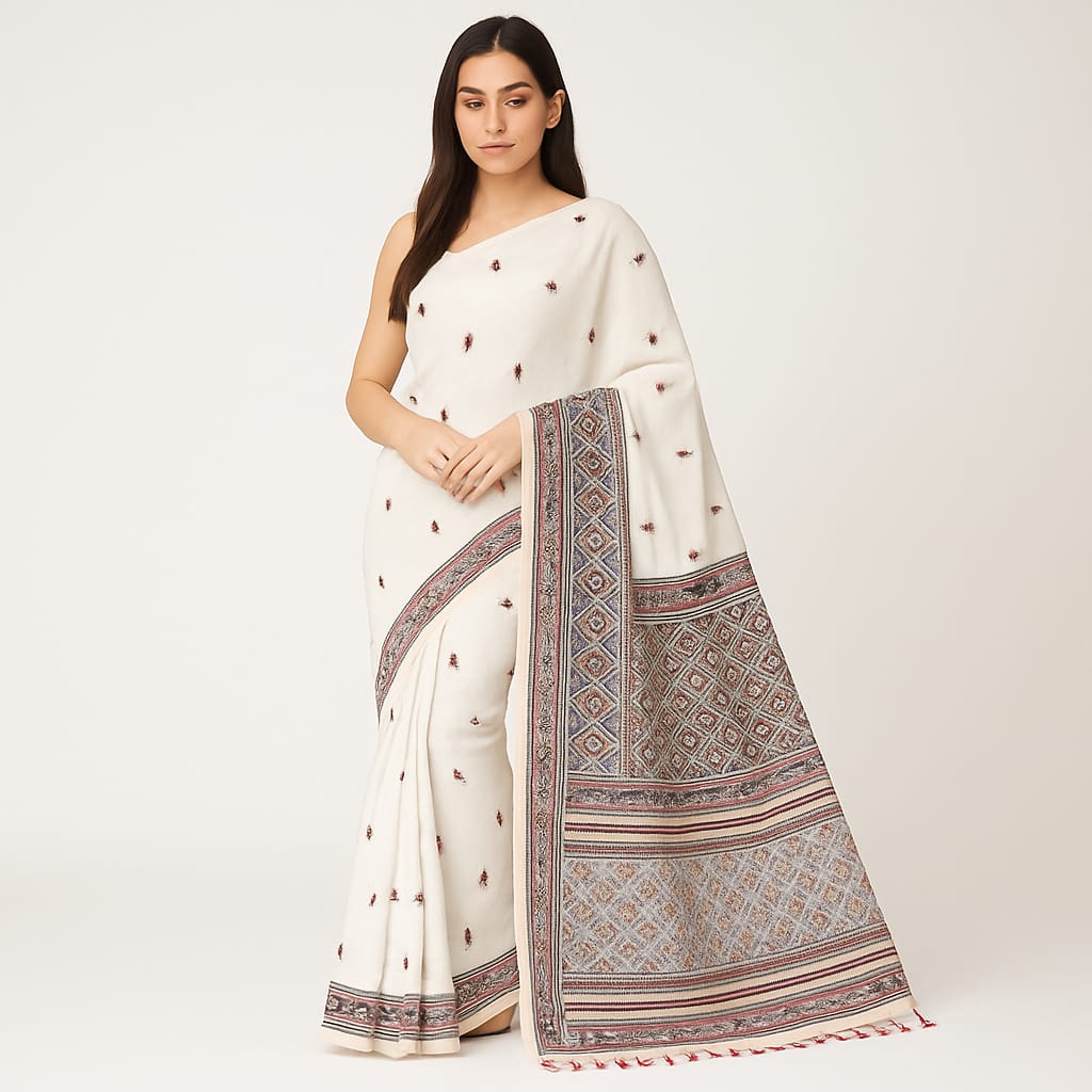 Premium Handloom Pure Khadi Cotton Saree
