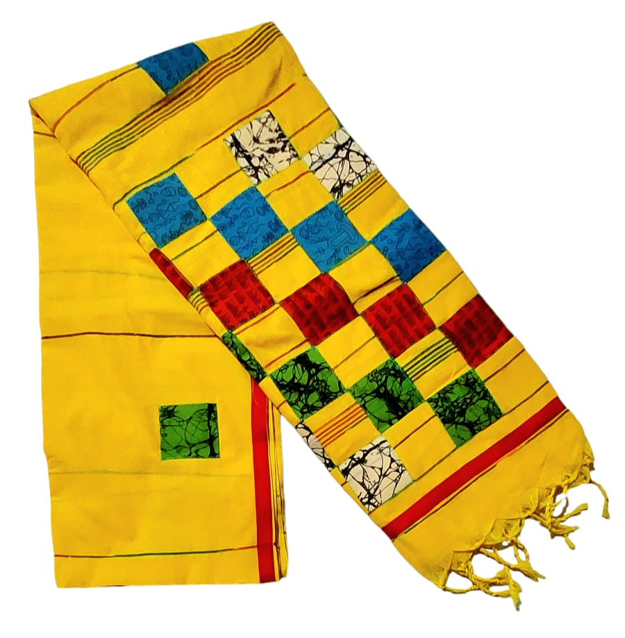 Pure Khadi Patch Work Saree