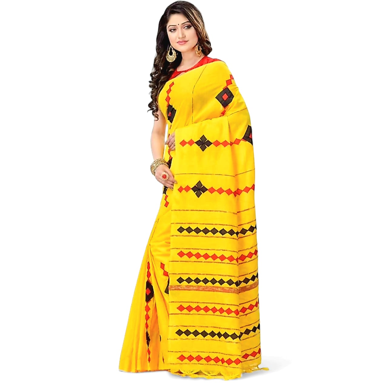 Pure Khadi Cotton Applique Saree