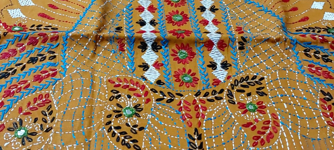 Pure Cotton Lambani Hand-Embroidered Kurti Piece