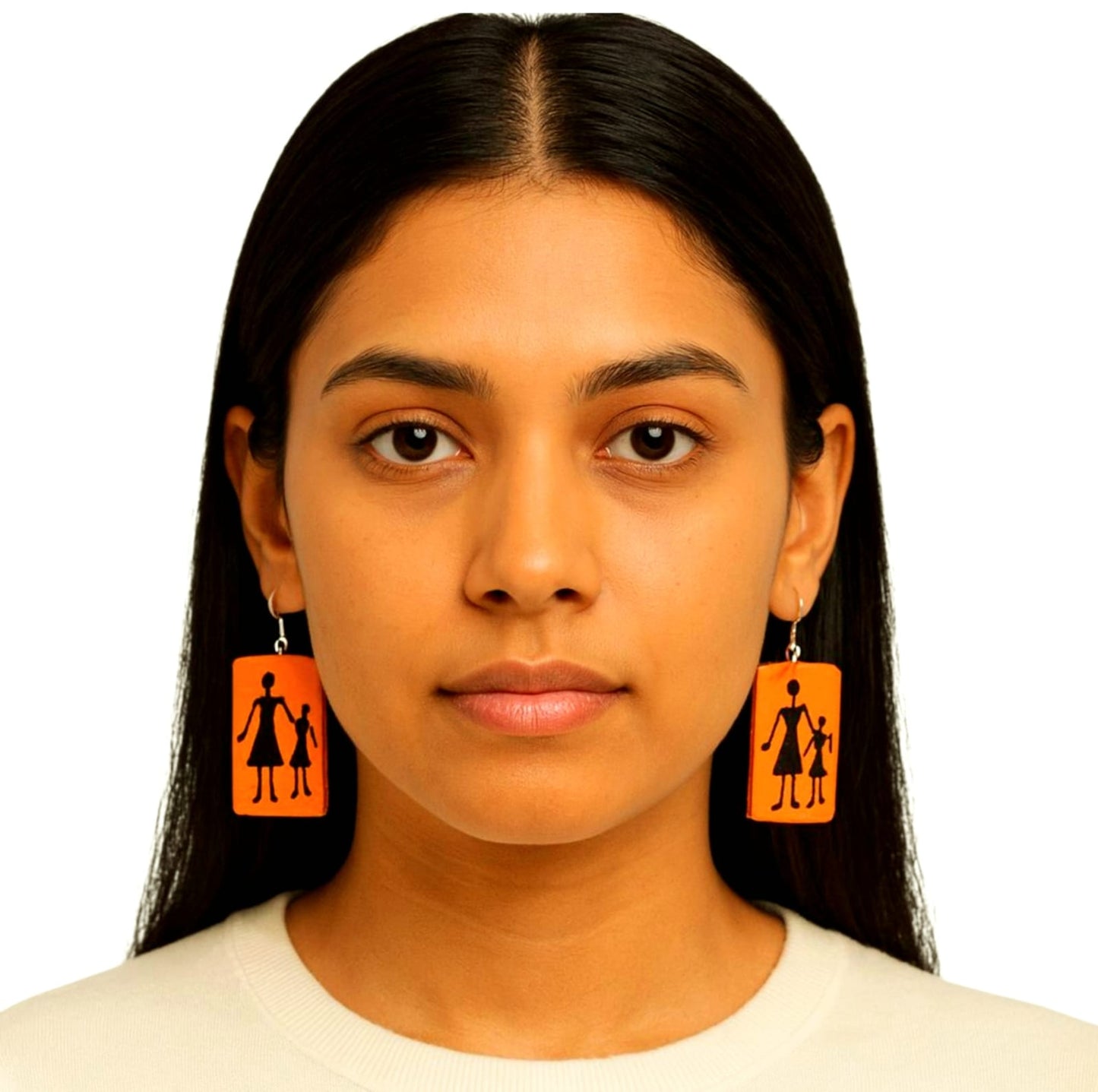 Purely Handmade & Handpainted Bamboo Earrings