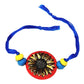 Purely Handmade & Handpainted Clay Rakhi – Unique Artistic Bracelet Rakhi with Traditional Designs