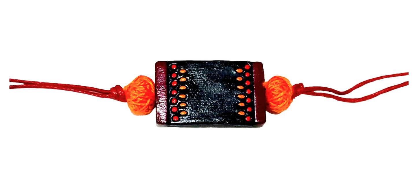 Purely Handmade & Handpainted Terracotta Rakhis for Brother
