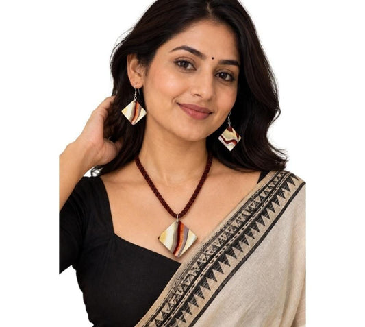 Purely Handmade Clay Jewellery Sets (Marble Design) for Women & Girls