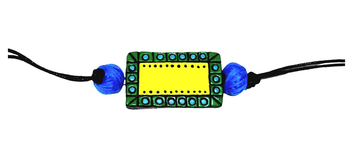 Purely Handmade & Handpainted Terracotta Rakhis for Brother