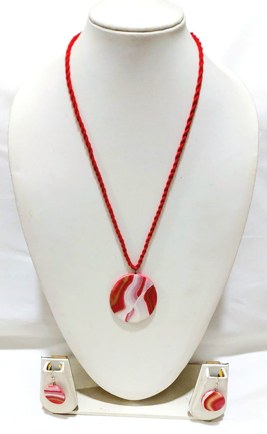 Purely Handmade Clay Jewellery Sets (Marble Design) for Women & Girls