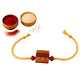 Purely Handmade & Handpainted Terracotta Rakhis for Brother