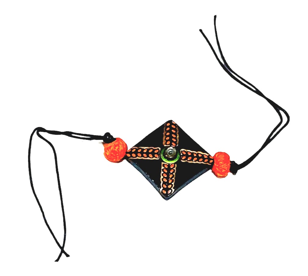 Purely Handmade & Handpainted Terracotta Rakhis for Brother