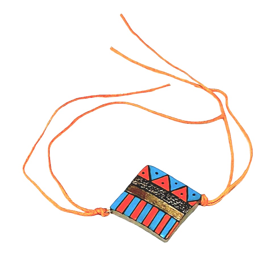 Purely Handmade & Handpainted Terracotta Rakhis for Brother