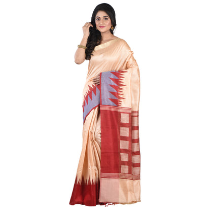 Handwoven Cotton Silk Saree, Breathable Fabric with Traditional Weaving Style for Festive & Everyday Ethnic Wear