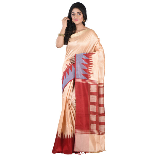 Handwoven Cotton Silk Saree, Breathable Fabric with Traditional Weaving Style for Festive & Everyday Ethnic Wear