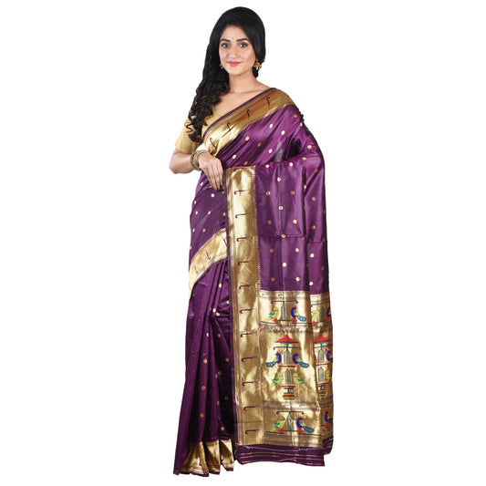 Exquisite Muniya Paithani Silk Sarees For Women & Girls