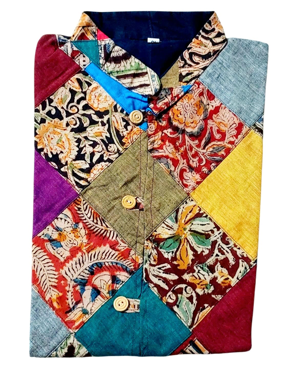 Men's Cotton Kalamkari Patchwork Jackets