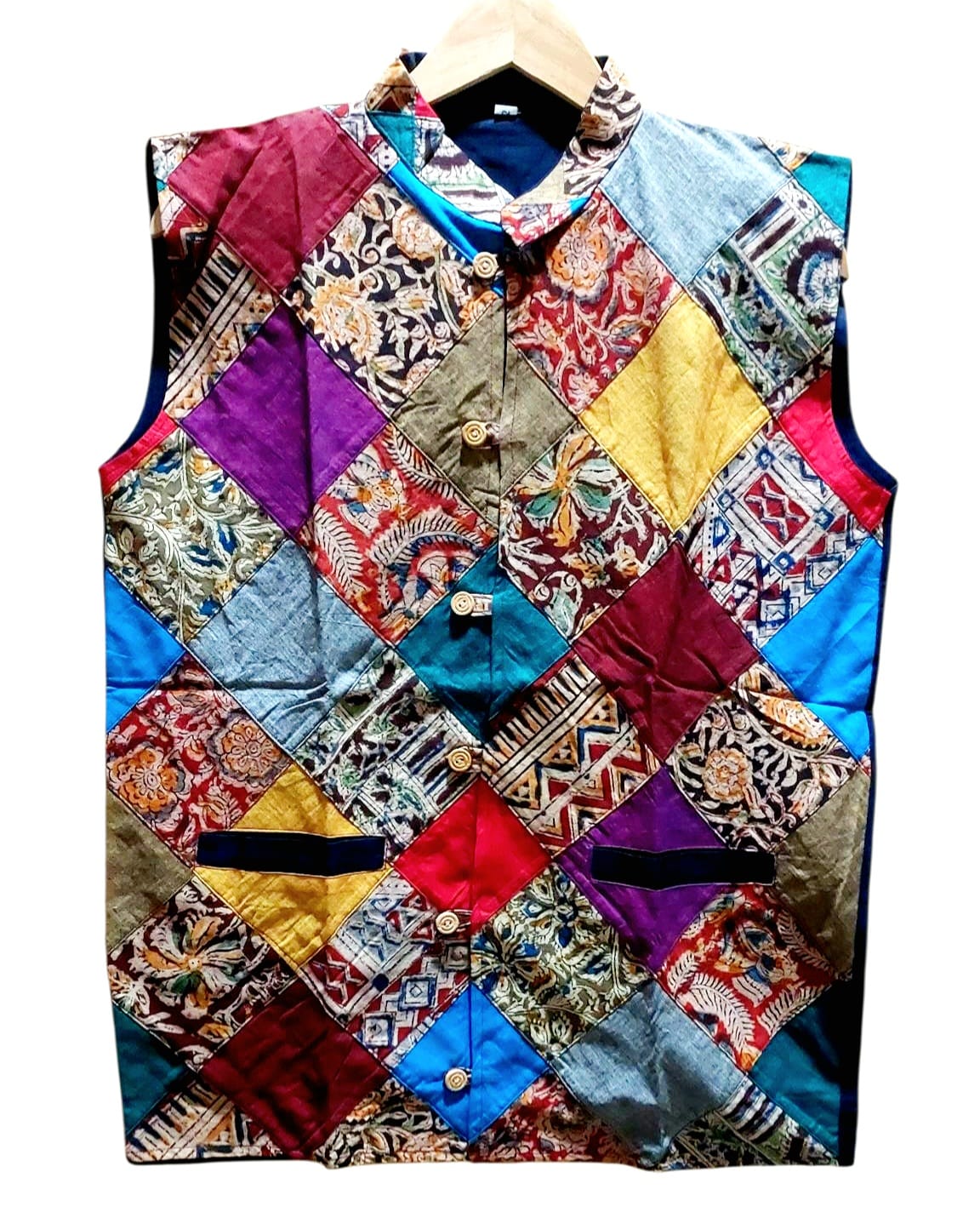 Men's Cotton Kalamkari Patchwork Jackets