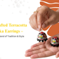 Terracotta Multicolour Designer Jhumka Earrings