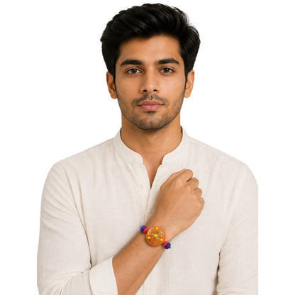 Purely Handmade & Handpainted Clay Rakhi – Unique Artistic Bracelet Rakhi with Traditional Designs