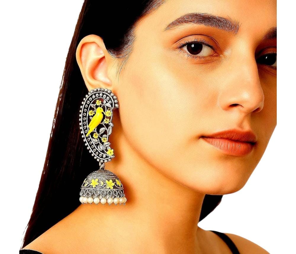 Handcrafted Silver Plated Earrings For Women & Girls
