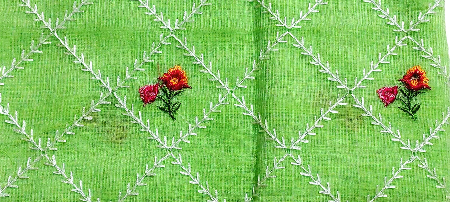 Kota Doria Embroidered 2 Pieces Suit Set