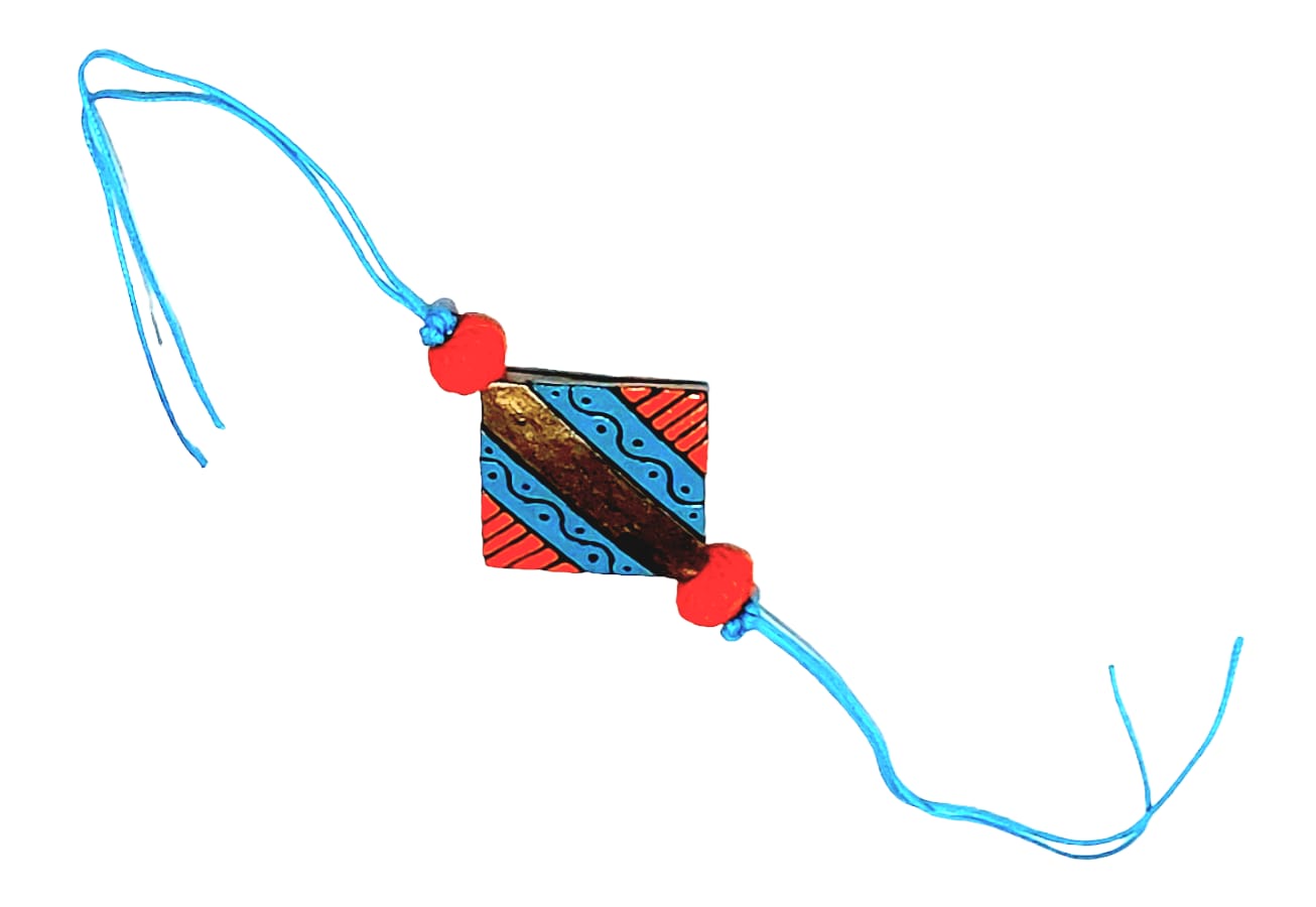 Purely Handmade & Handpainted Terracotta Rakhis for Brother