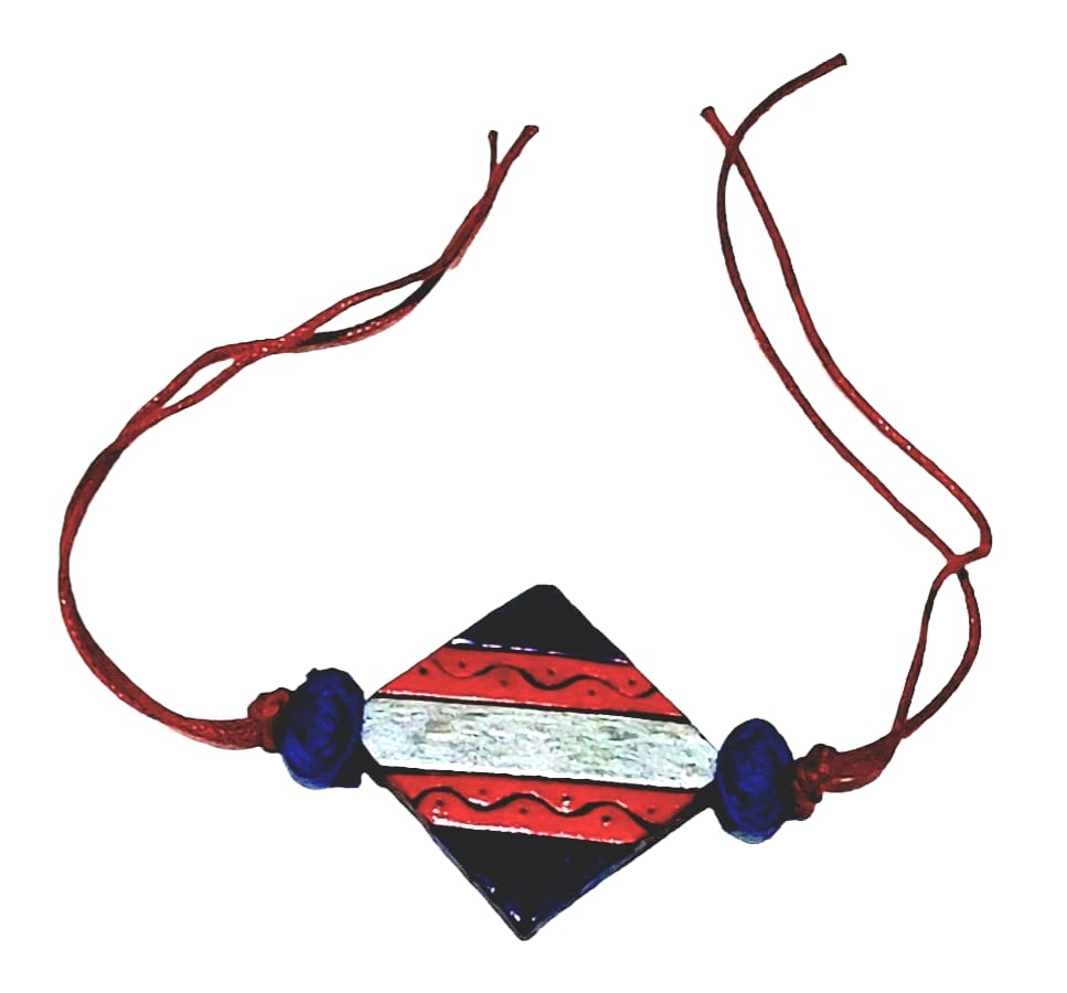 Purely Handmade & Handpainted Terracotta Rakhis for Brother