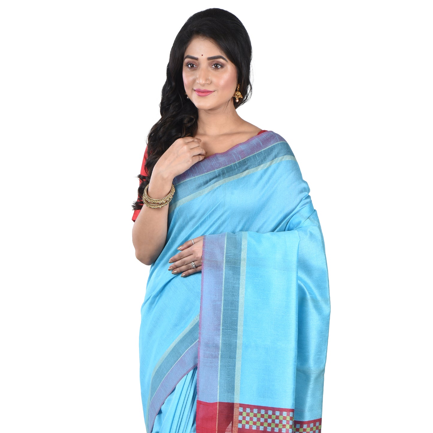 Premium Pure Handloom Silk Cotton Sarees with Blouse Piece for Women & Girls