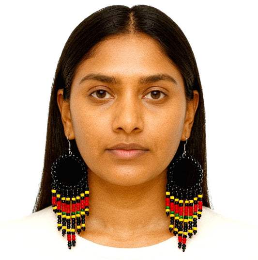 Purely Handmade Glass Beads Earrings