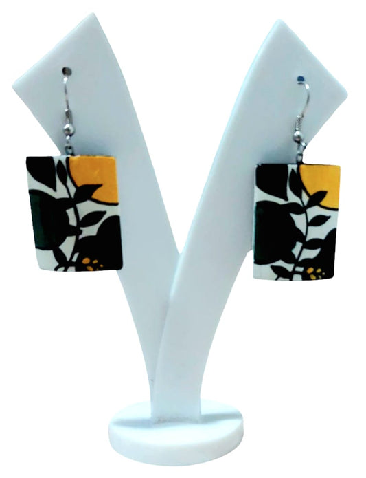 Purely Handmade & Handpainted Bamboo Earrings