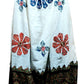 Pure Cotton Ajrakh Hand Block Printed Floral Design Patchwork Dupatta (With Tassels)