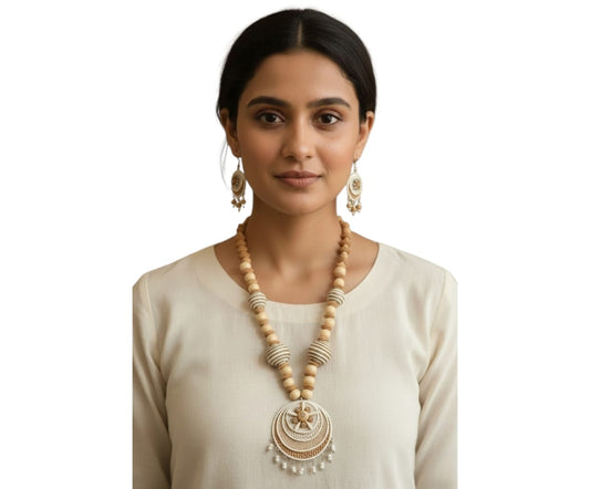 Premium Purely Handmade Jute Jewellery Sets (With Earrings)