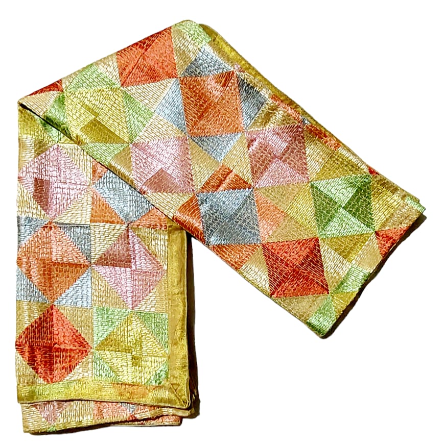 Phulkari Embroidered Chinon Dupatta