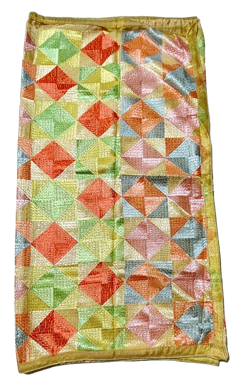 Phulkari Embroidered Chinon Dupatta