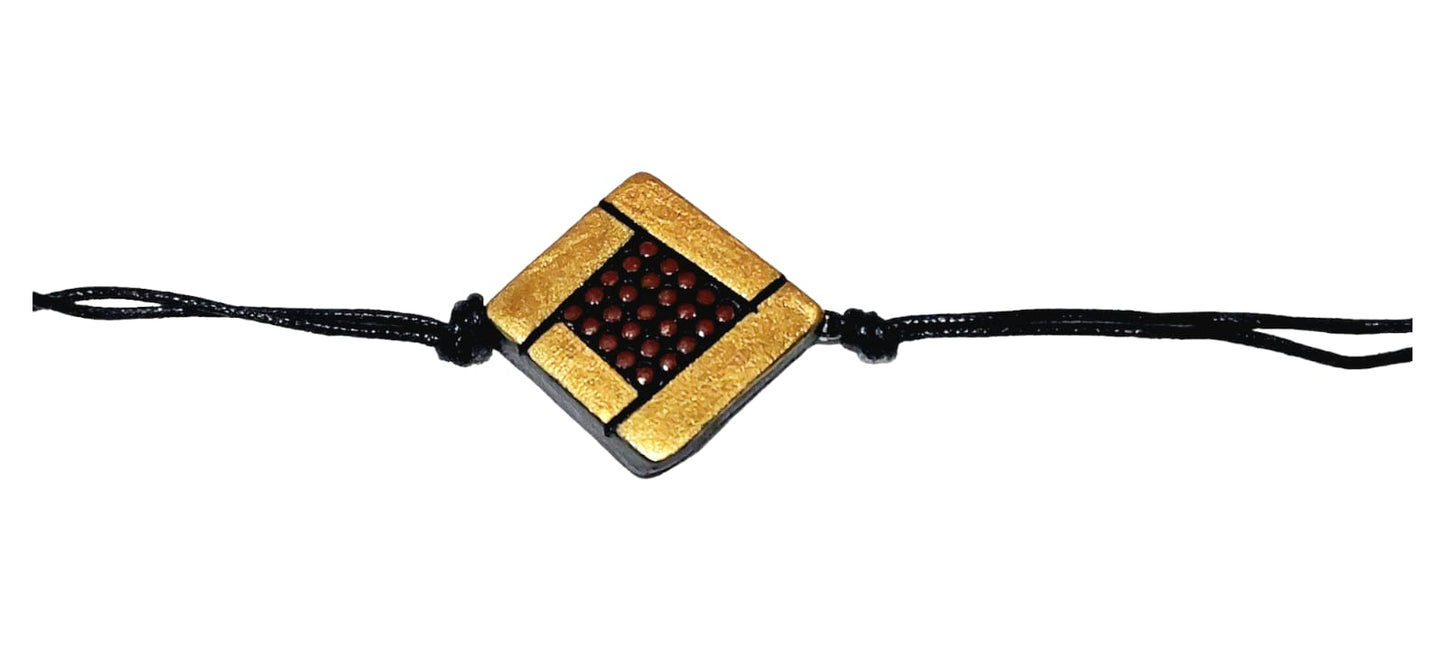 Purely Handmade & Handpainted Terracotta Rakhis for Brother