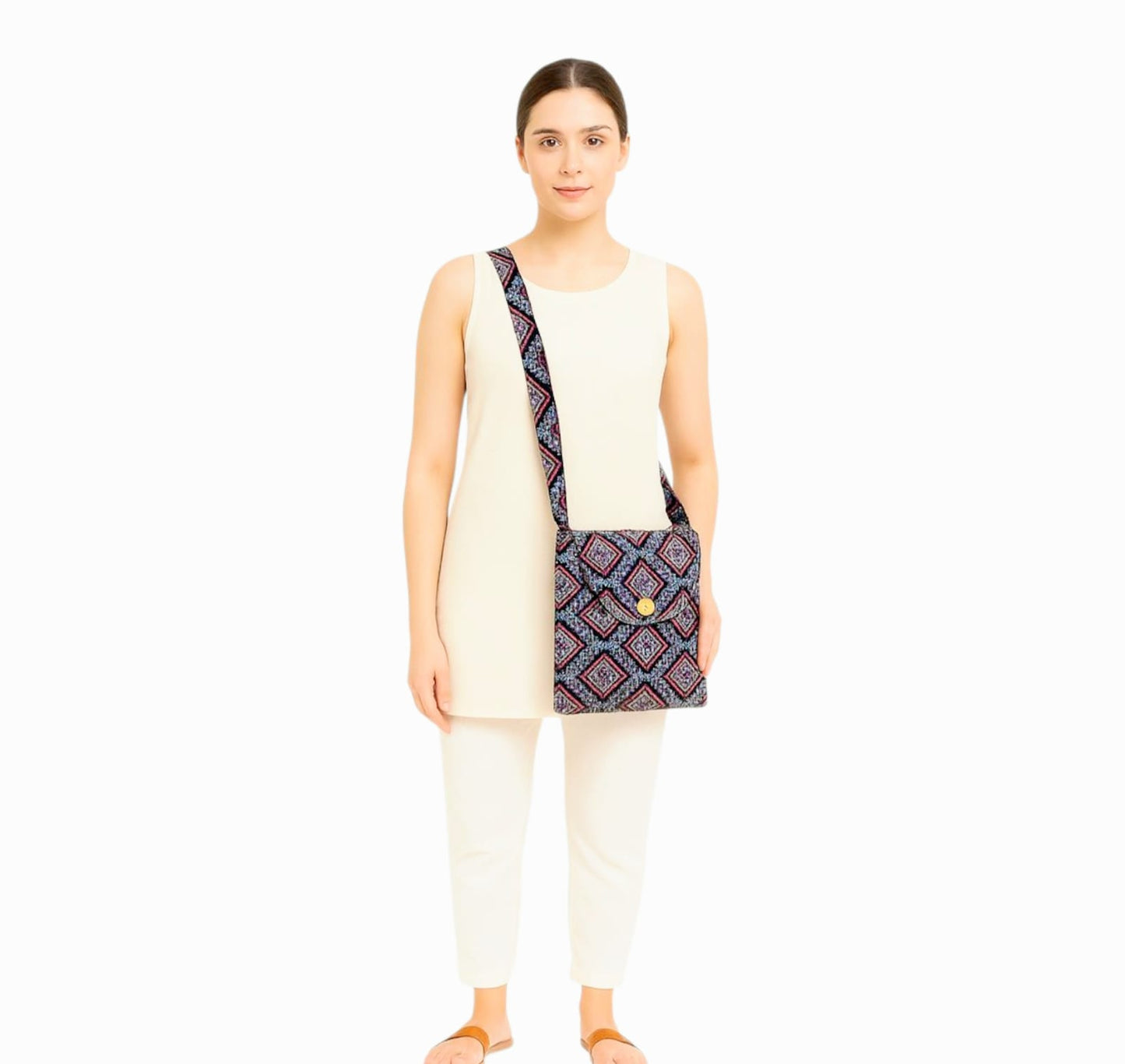 Ajrakh Printed Sling Bag