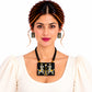Lightweight Purely Handmade Terracotta Rope Necklace With Earrings