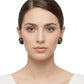 Purely Handmade Round Shaped Terracotta Stud Earrings