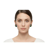 Purely Handmade Round Shaped Terracotta Stud Earrings