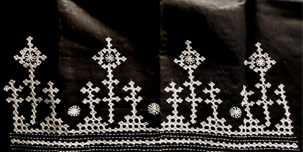 Hand Embroidered Gujarati Stitch Blouse Piece for Women & Girls