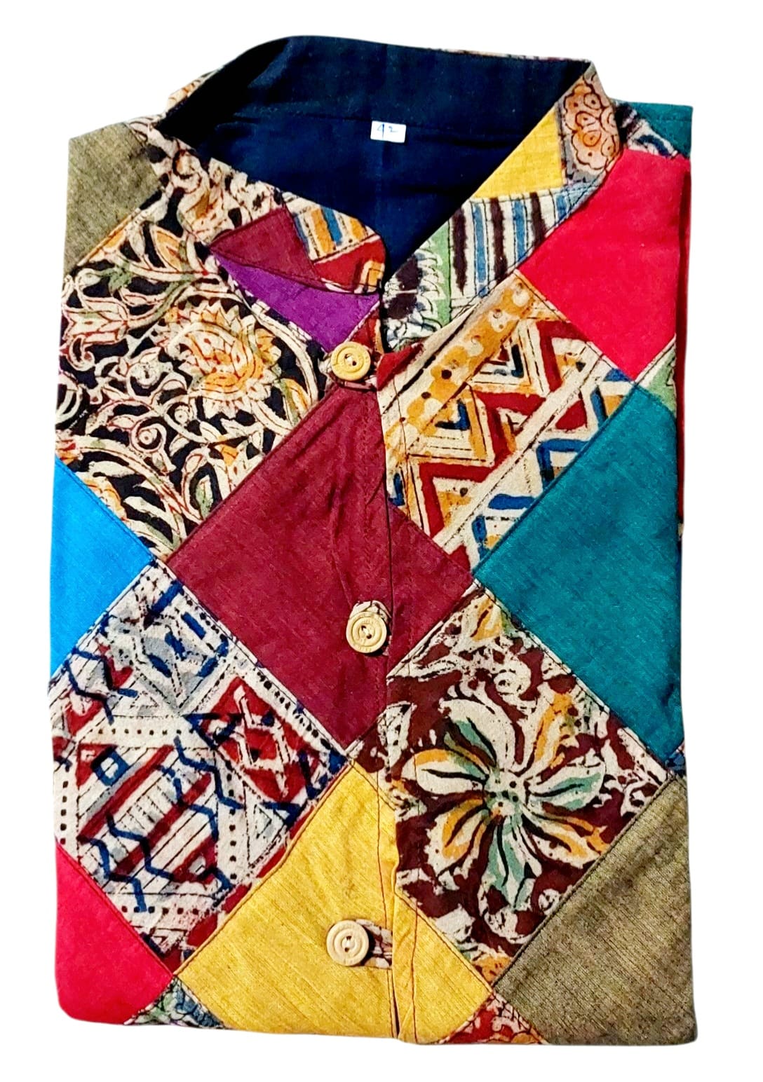 Men's Cotton Kalamkari Patchwork Jackets