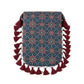 Gajji Silk Ajrakh Printed Leather Crossbody Flip Sling Bag